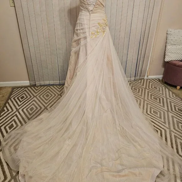 The Anjolique Wedding dress Champagne in 8 NWT - Picture 5 of 10